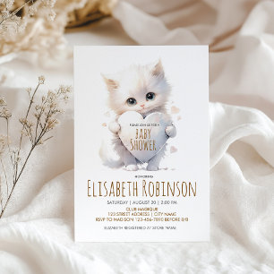 Baby shower Kitten Invitation personnalisée