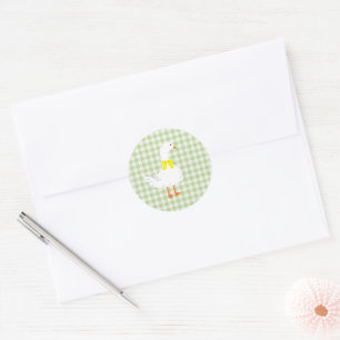 Baby Shower Kleine Gans Runder Aufkleber