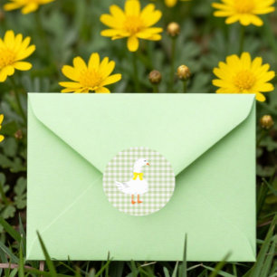 Baby Shower Kleine Gans Runder Aufkleber