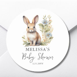 Baby shower lapin mignon Favoriser Sticker