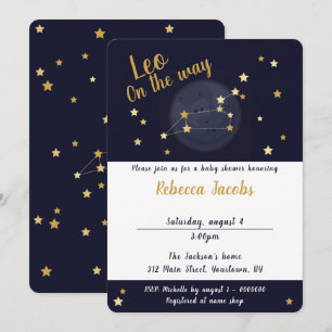 Baby shower Leo zodiac Invitation