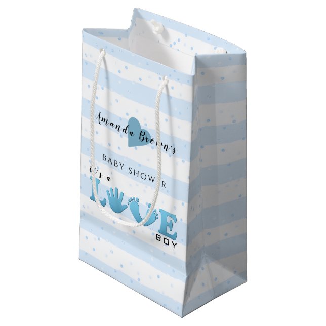 Baby Shower Liebe Baby Boy Kleine Geschenktüte (Vorderseite Schrägansicht)