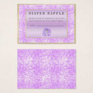Baby shower lilas mignon de "tombola" de lapin