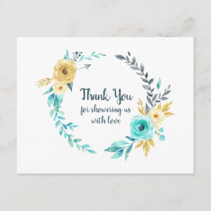 Baby shower Little Man Wreath Turquoise Merci bleu