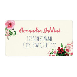 Baby shower Livraison Étiquettes Floral rose