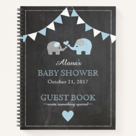baby shower Livre d'invité Chalkboard Look Eléphan