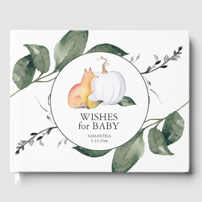 Baby shower Livre d'invité Rustique (Recto)