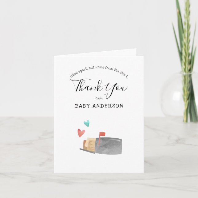 Baby shower longue distance par courrier | CARTE D (Devant)