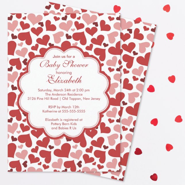 Baby shower Love Heart Spring Invitation (Créateur téléchargé)
