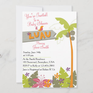 Baby Shower Luau Einladung