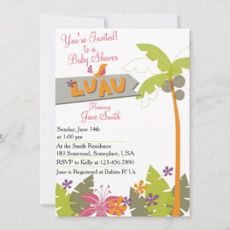 Baby Shower Luau Einladung