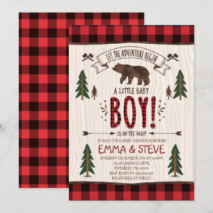 Baby shower Lumberjack Invitation Lumberjack Party