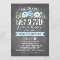 Baby shower Luncheon bleu | Invitation baby shower
