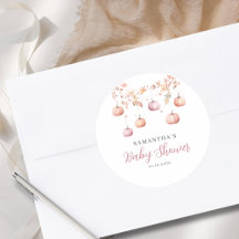 Baby Shower Mädchen mit rosa Kürbis