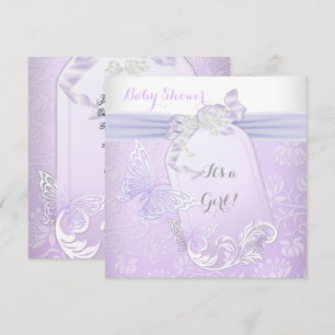 Baby Shower Mädchen Weiße Lilie Prinzessin Schmett Einladung