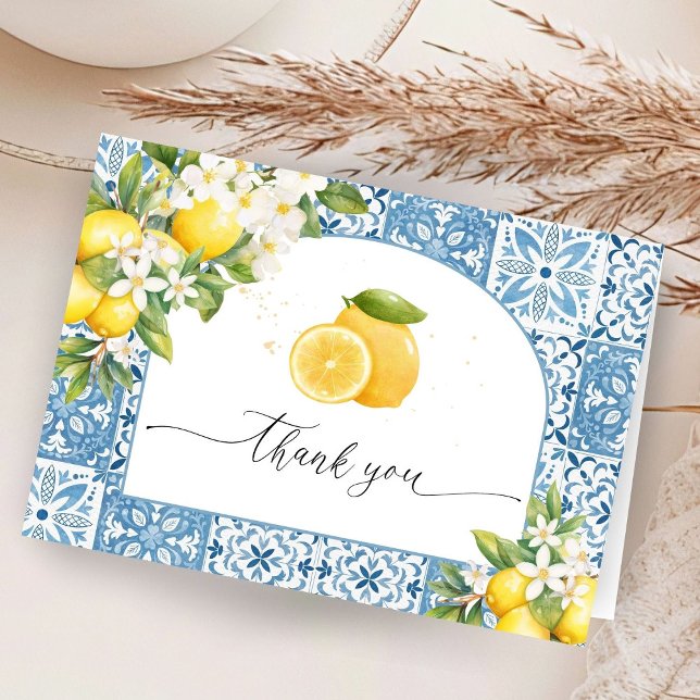 Baby shower Méditerranéen Plié Cartes de Merci (Créateur téléchargé)