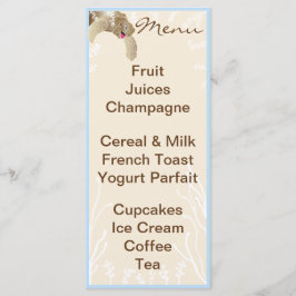 Baby Shower Menu "BlueTurtle" Menükarte