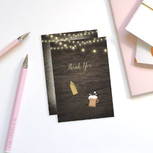 Baby shower Merci bébé brasse de l'or