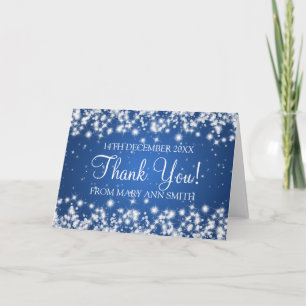 baby shower Merci Hiver Étincelle Bleu