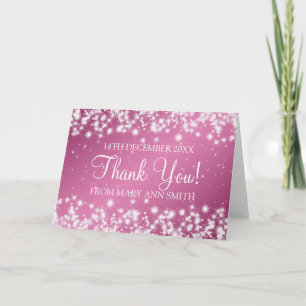 baby shower Merci Hiver Étincelle rose