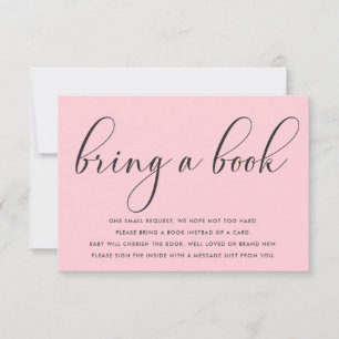 Baby shower Minimaliste Apportez une carte d'inser