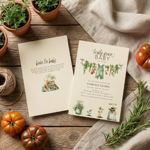 Baby Shower mit regionalen Produkten Einladung