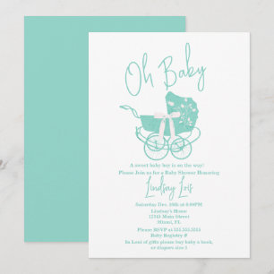 Baby shower moderne Invitation neutre genre