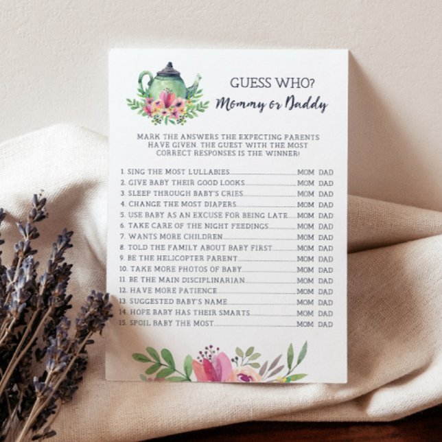 Baby Shower Mommy oder Daddy Game Card Einladung (Von Creator hochgeladen)