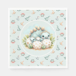 Baby Shower Napkin Dinosaur Dino Mite Table Serviette