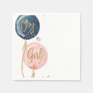 Baby shower napkin girl or boy serviette