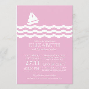 Baby shower nautique moderne Invitation