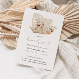 Baby Shower Neutral Boho Wir können es kaum erwart Einladung