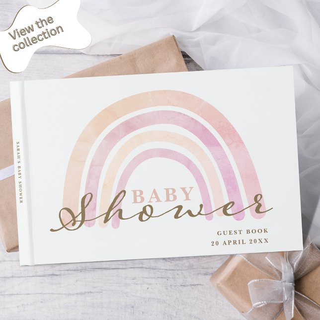 Baby Shower Neutral Rainbow Guest Book Gästebuch (Von Creator hochgeladen)