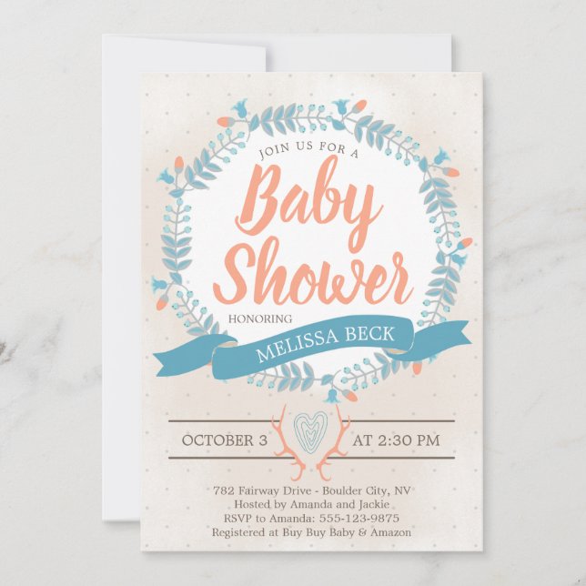 Baby shower neutre pour les femmes Invitation (Devant)