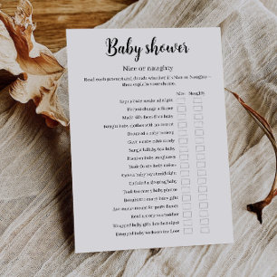 Baby Shower Nice or Naughty Spiel, Lustiges Spiel, Einladung