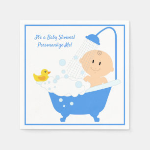 Baby Shower Niedlich Baby in der Badewanne Persona Serviette