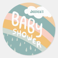 BABY SHOWER Niedliche Wolken Regenbogen Regen Cust