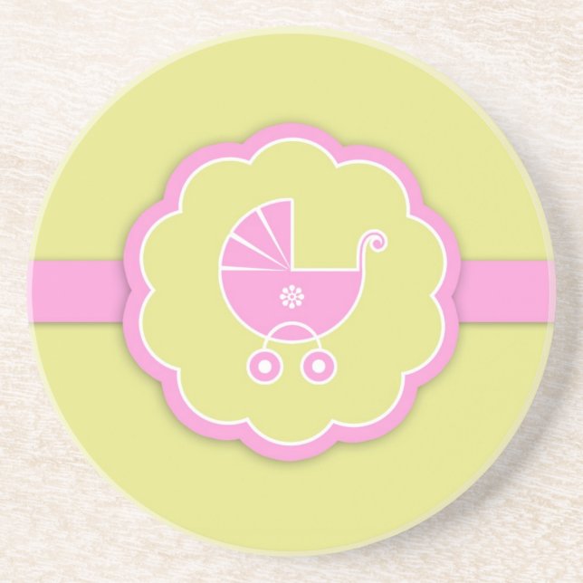 Baby shower Nouveau Dessous de verre bébé fille (Devant)