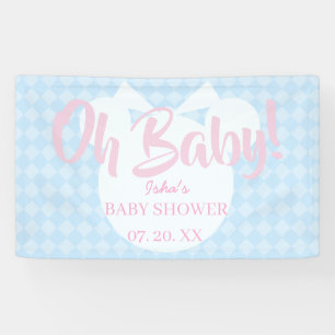 Baby-Shower Oh Baby Hellblaue Wanddekoration Banne Banner