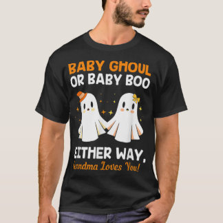 Baby Shower Oma Halloween Gender Reveal Booy O T-Shirt