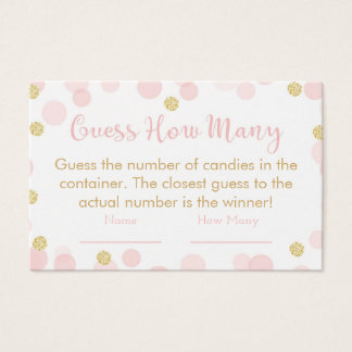 Baby shower Or Rose Devine Combien De Jeu Confetti