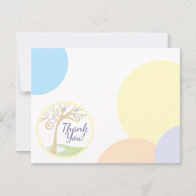 Baby shower Paci Bunny Carte de remerciements (Devant)