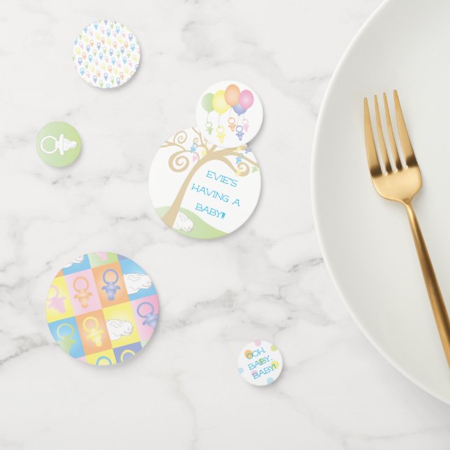 Baby Shower Paci Bunny Konfetti (Gruppe)
