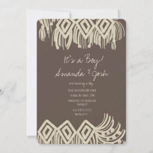 Baby Shower Painterly Macrame Boho Einladung