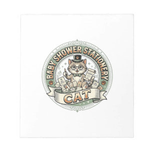 Baby-Shower-Papeterie Katze Baby-Shower-Papeterie Notizblock