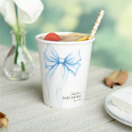 Baby-Shower-Papierbecher mit einem zarten Schleife Pappbecher