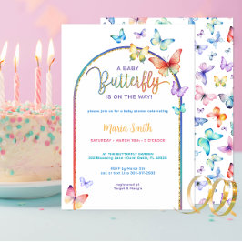 Baby shower papillon de printemps Invitation - col