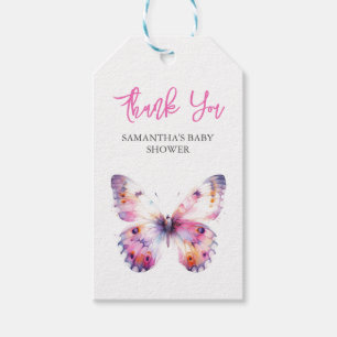Baby shower Papillon Favoriser les étiquettes Modè