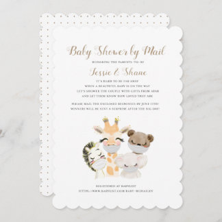 Baby shower par invitation par courrier