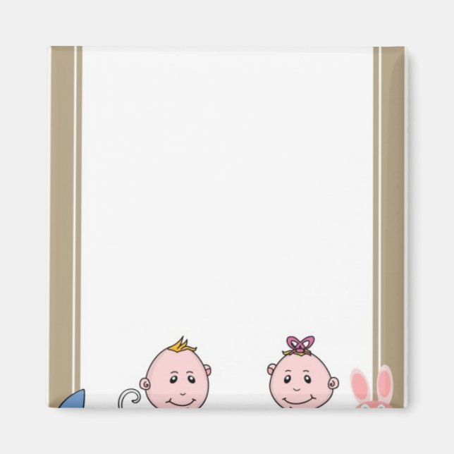 BABY SHOWER PARTNER MAMA VATER MAGNET (Vorne)